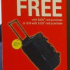 Giordano’s In Store Marketing Offers Sturdy Trolley Bag!