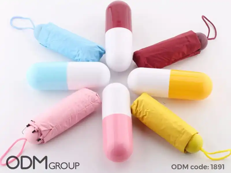 Capsule shaped umbrella case