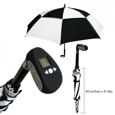 golf counter umbrella zebra eco carbon fibre