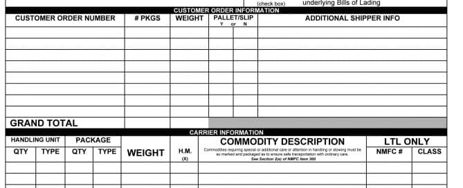 What is a bill of lading?