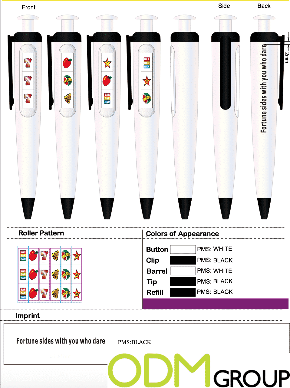 Unique Spin Pen for Casino Promotion