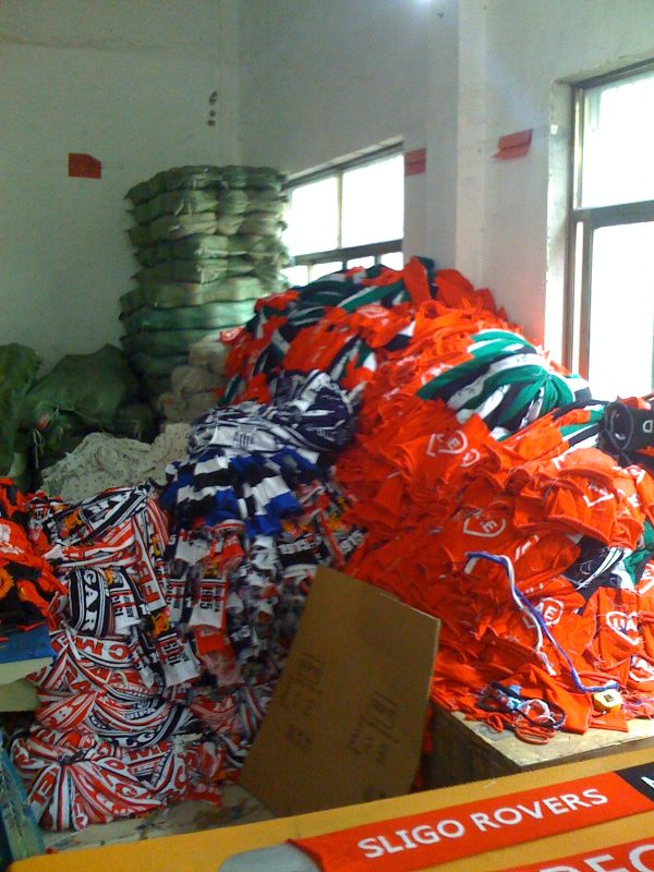 Promotional Scarf Production - Mountain of Scarfs