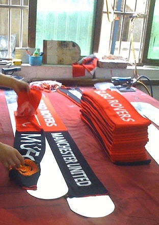 Promotional Scarf Production - Scarf Ironing Process