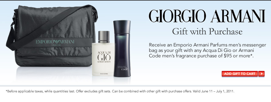 giorgio armani gift with purchase