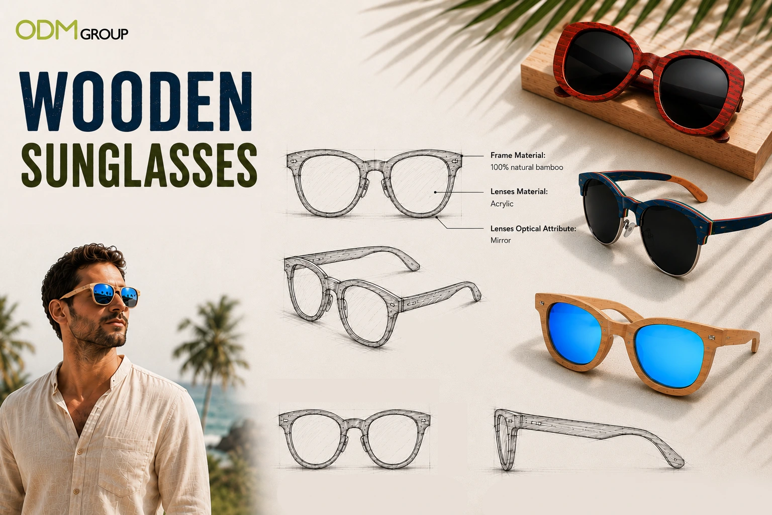 Wooden Framed Sunglasses
