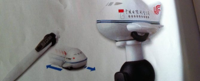 Air China’s unique souvenir pullback aircraft model.