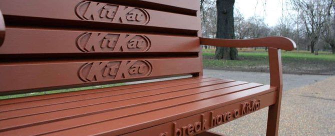 Outdoor Advertising Promotions - KitKat Bench