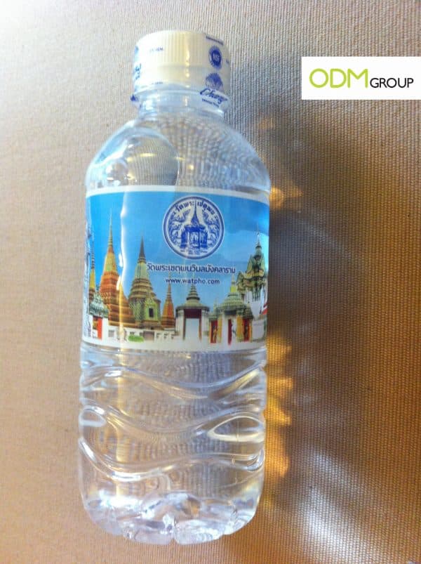 Thailand Promos Advertisement on water bottle