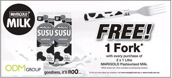 Milk Promotional Gifts Malaysia - Marigold Milk GWP Fork Promo