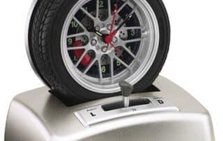 Business gift France - Wheel alarm clock by Omnipub