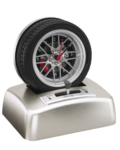 Business gift France - Wheel alarm clock by Omnipub