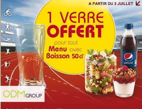 GWP France - Free Pepsi Glasses by La Brioche Dorée