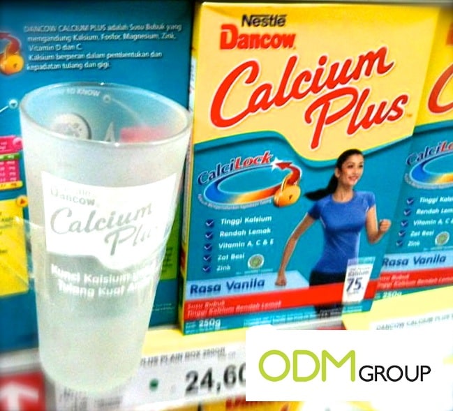 GWP Promotional Glassware from Calcium Plus (Material: Frosted Glass)