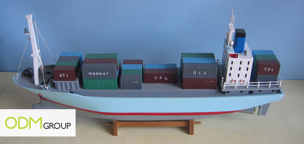 Medium promotional container ship