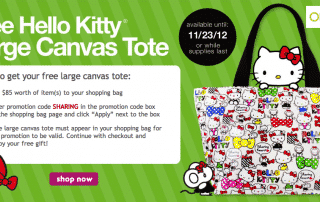 Hello Kitty Canvas Tote - GWP by Sanrio in USA