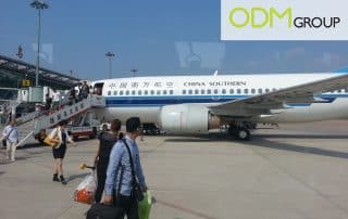 International Flight to China Factory Visit