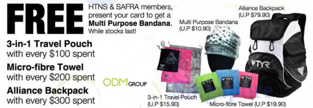 Travel Pouch, Towel and Bag - TYR Promotional Items 