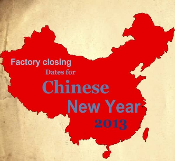 Chinese New Year Dates 2013