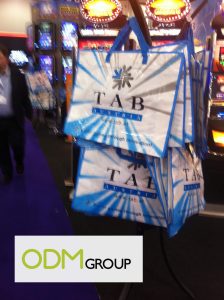 Giveaway at Ice Totally Gaming Trade Show by Tab – Promotional Bag