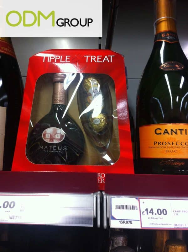 In-Pack Promotion: Mateus Wine Glass and Ferrero Rocher