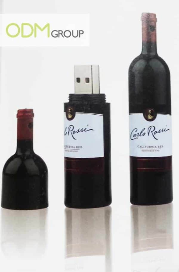 Marketing gift idea- Wine bottle shaped thumb drive