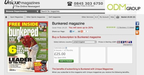 Branded Gift with Subscriptions by Bunkered Magazine
