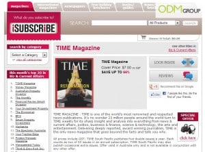TIME magazine offers gift with subscription – Overnight Bag and Headphones