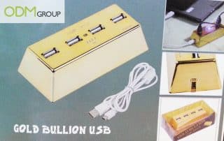 Gold bullion USB hub - Marketing gifts idea