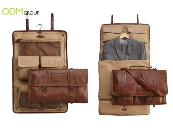Customer Gift For Travelling: Leather Garment Bags