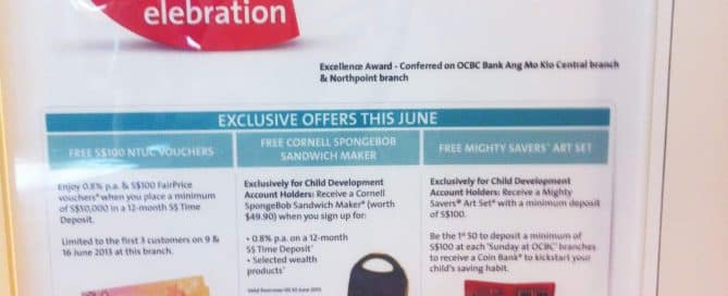 OCBC's children marketing products