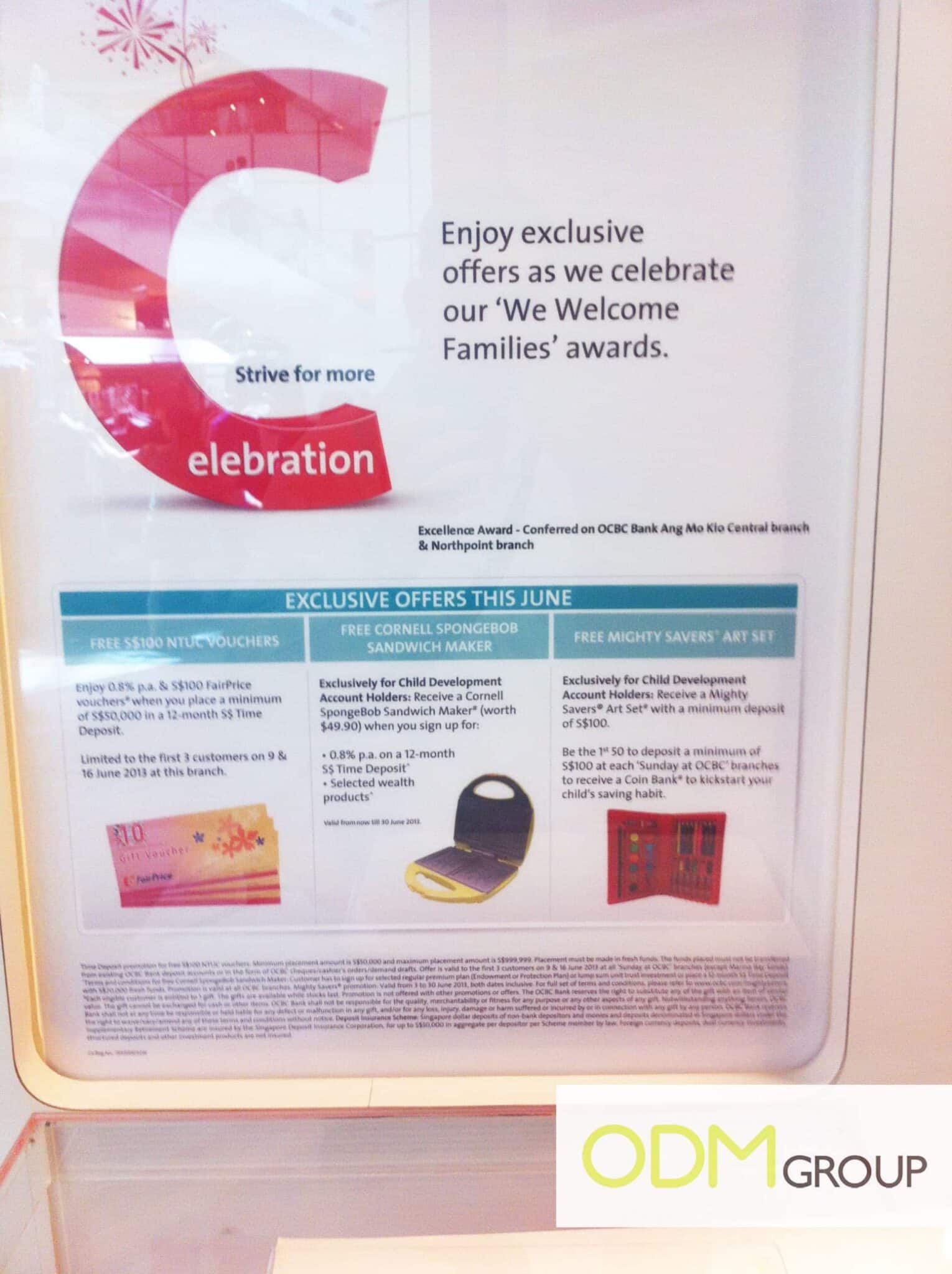 OCBC's children marketing products