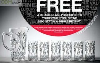Deluxe Point of Purchase Gift: Glass Pitcher Set