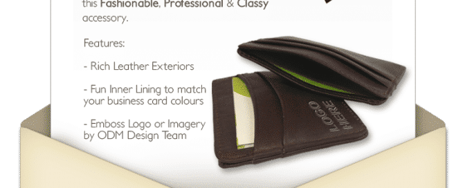 Special Offer on Marketing Merchandise – Leather High End Cardholders