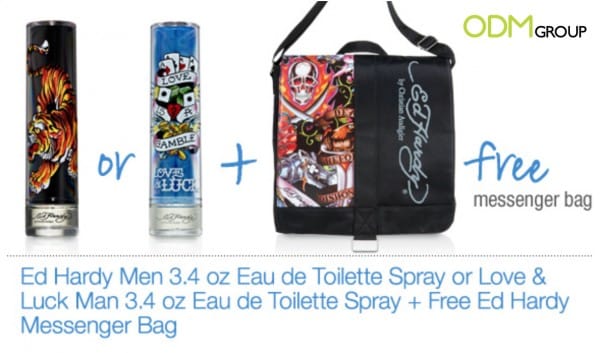 Ed Hardy’s Funky Custom Messenger Bag as GWP!