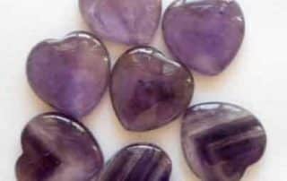Heart Shaped Natural Stones: Amethyst