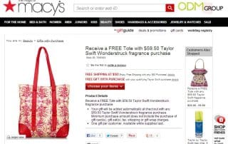 Beautiful Custom Tote by Taylor Swift Fragrance