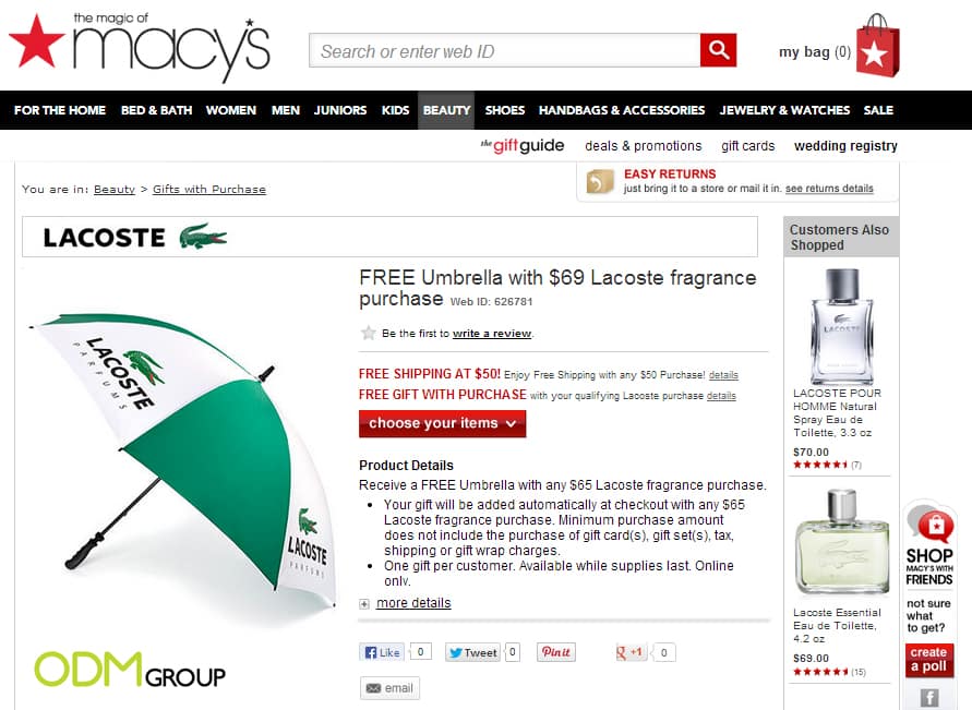 Classy GWP by Lacoste – Umbrella