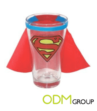 Italian Promotional Items: Superman Glass