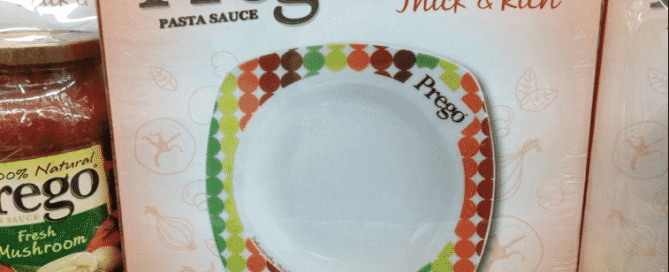 Promotional giveaway: Prego plates