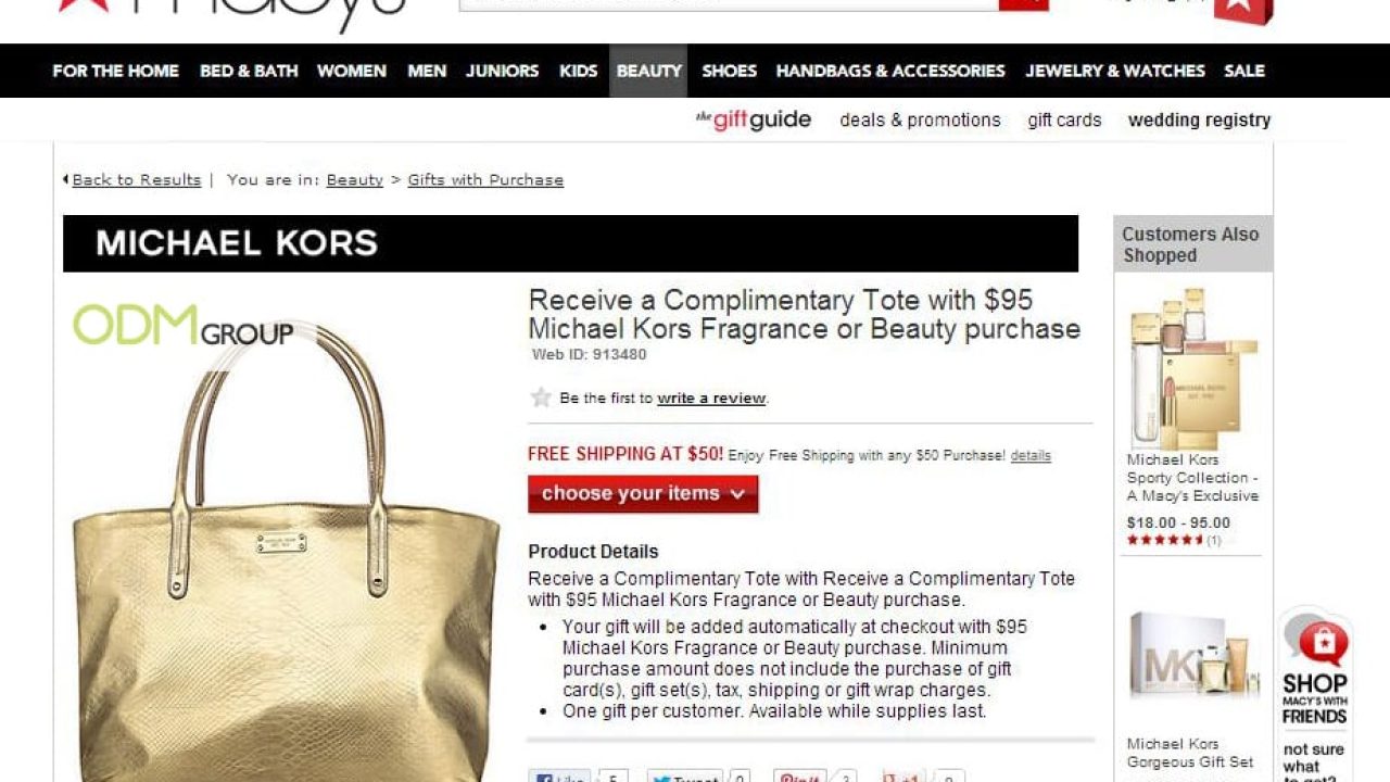 michael kors free bag with purchase