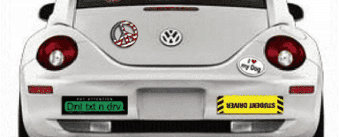 Pump your ride with these customized stickers for your car bumper?