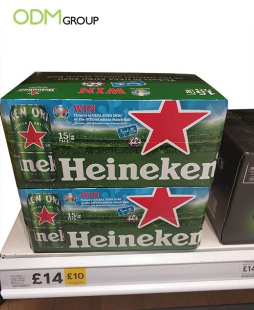 Football Promotional Ideas- Heineken Sweepstakes