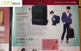 Gift with purchase umbrella as Samsonite's in flight promo