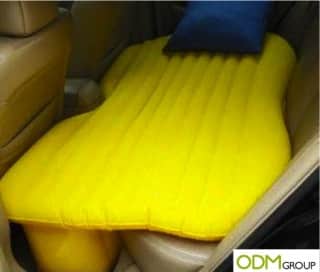 Inflatable air mattresses as a promo gift for car companies