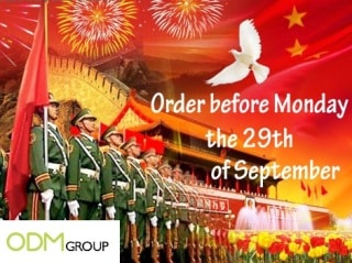 How does Chinese National Day holiday affect my production and shipment?