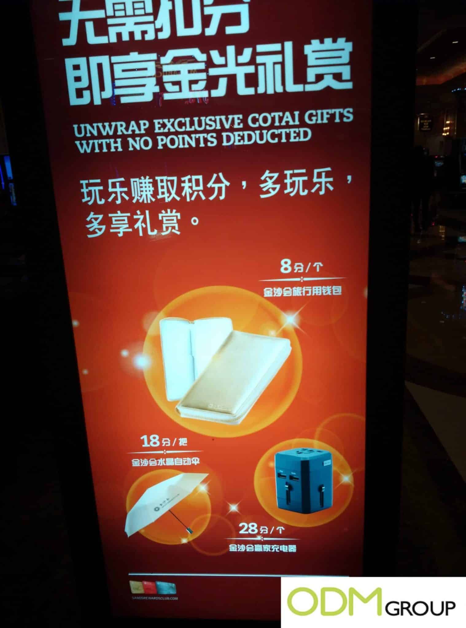 ODM Exclusive Cotai Gifts in Venetian Macao