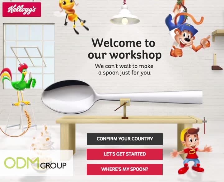 kelloggs logo engraved spoon - special offer