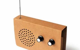 Foldable cardboard radio