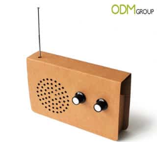 Foldable cardboard radio