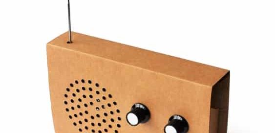 Foldable cardboard radio